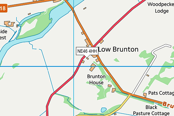 NE46 4HH map - OS VectorMap District (Ordnance Survey) NE46 4HH map - OS VectorMap District (Ordnance Survey)