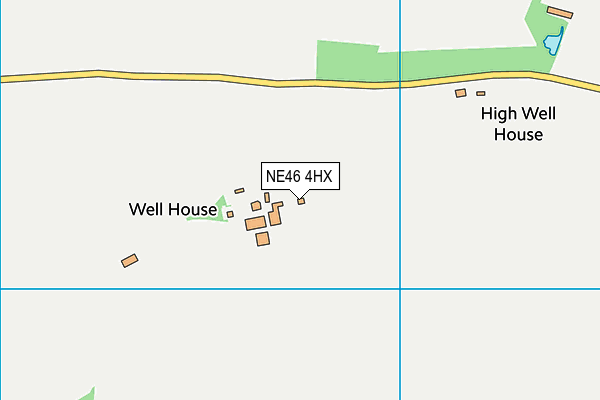NE46 4HX map - OS VectorMap District (Ordnance Survey) NE46 4HX map - OS VectorMap District (Ordnance Survey)