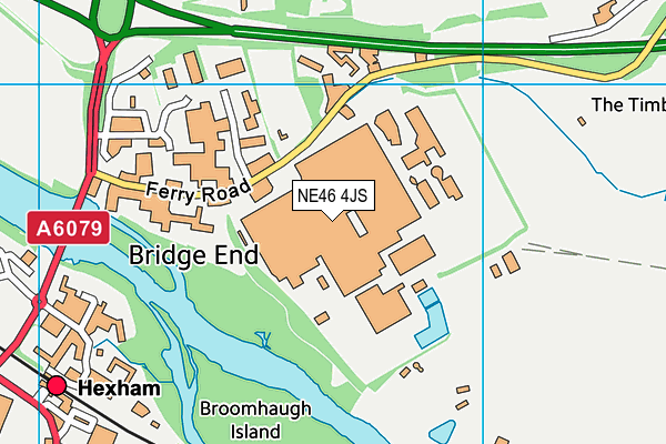 NE46 4JS map - OS VectorMap District (Ordnance Survey) NE46 4JS map - OS VectorMap District (Ordnance Survey)
