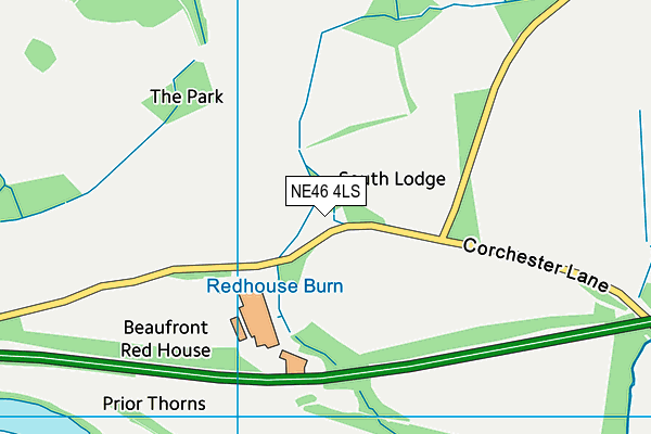 NE46 4LS map - OS VectorMap District (Ordnance Survey) NE46 4LS map - OS VectorMap District (Ordnance Survey)