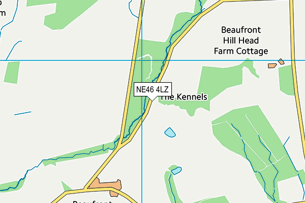 NE46 4LZ map - OS VectorMap District (Ordnance Survey) NE46 4LZ map - OS VectorMap District (Ordnance Survey)