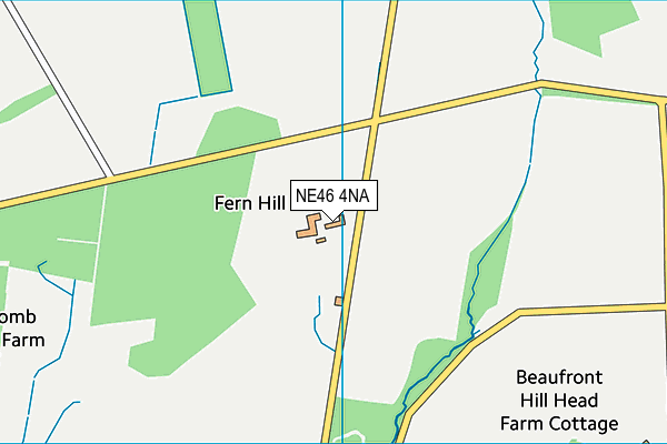 NE46 4NA map - OS VectorMap District (Ordnance Survey) NE46 4NA map - OS VectorMap District (Ordnance Survey)
