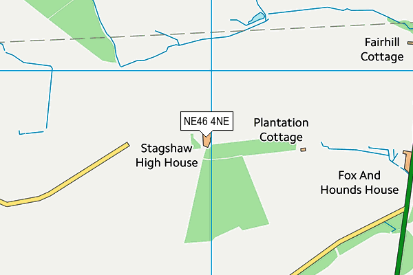 NE46 4NE map - OS VectorMap District (Ordnance Survey) NE46 4NE map - OS VectorMap District (Ordnance Survey)
