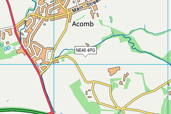 NE46 4PG map - OS VectorMap District (Ordnance Survey) NE46 4PG map - OS VectorMap District (Ordnance Survey)