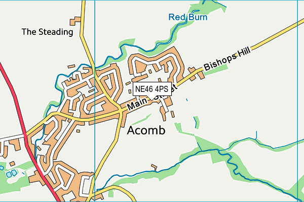NE46 4PS map - OS VectorMap District (Ordnance Survey) NE46 4PS map - OS VectorMap District (Ordnance Survey)