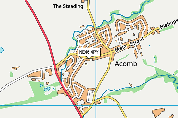 NE46 4PY map - OS VectorMap District (Ordnance Survey) NE46 4PY map - OS VectorMap District (Ordnance Survey)