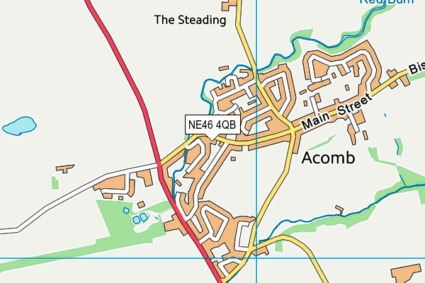 NE46 4QB map - OS VectorMap District (Ordnance Survey) NE46 4QB map - OS VectorMap District (Ordnance Survey)