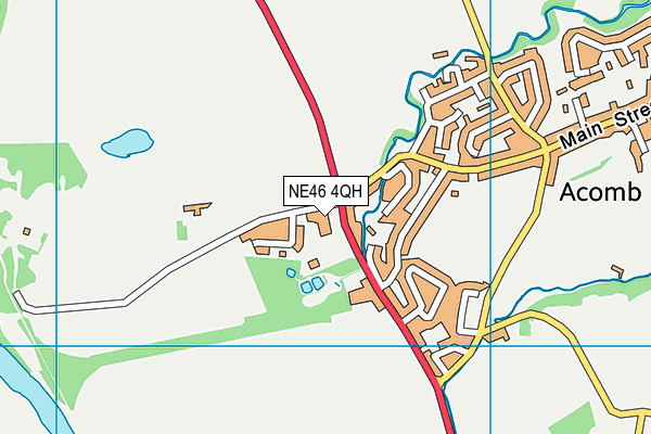 NE46 4QH map - OS VectorMap District (Ordnance Survey) NE46 4QH map - OS VectorMap District (Ordnance Survey)