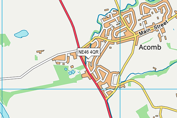 NE46 4QR map - OS VectorMap District (Ordnance Survey) NE46 4QR map - OS VectorMap District (Ordnance Survey)