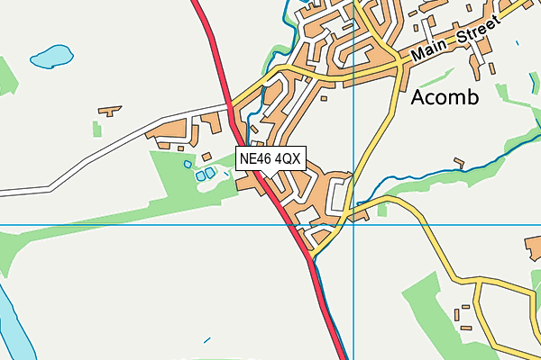 NE46 4QX map - OS VectorMap District (Ordnance Survey) NE46 4QX map - OS VectorMap District (Ordnance Survey)