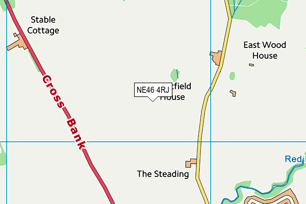 NE46 4RJ map - OS VectorMap District (Ordnance Survey) NE46 4RJ map - OS VectorMap District (Ordnance Survey)