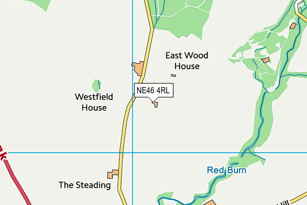 NE46 4RL map - OS VectorMap District (Ordnance Survey) NE46 4RL map - OS VectorMap District (Ordnance Survey)