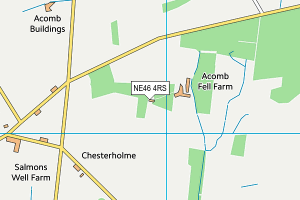 NE46 4RS map - OS VectorMap District (Ordnance Survey) NE46 4RS map - OS VectorMap District (Ordnance Survey)