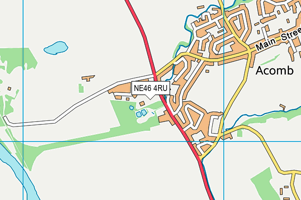 NE46 4RU map - OS VectorMap District (Ordnance Survey) NE46 4RU map - OS VectorMap District (Ordnance Survey)