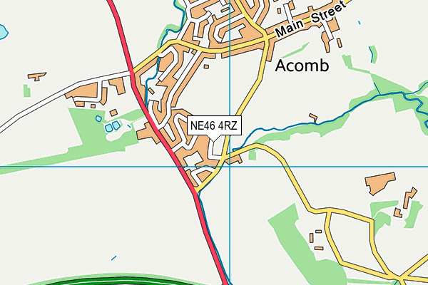 NE46 4RZ map - OS VectorMap District (Ordnance Survey) NE46 4RZ map - OS VectorMap District (Ordnance Survey)