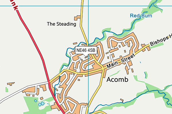 NE46 4SB map - OS VectorMap District (Ordnance Survey) NE46 4SB map - OS VectorMap District (Ordnance Survey)
