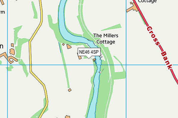 NE46 4SP map - OS VectorMap District (Ordnance Survey) NE46 4SP map - OS VectorMap District (Ordnance Survey)