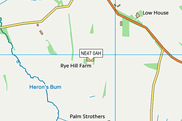 NE47 0AH map - OS VectorMap District (Ordnance Survey) NE47 0AH map - OS VectorMap District (Ordnance Survey)