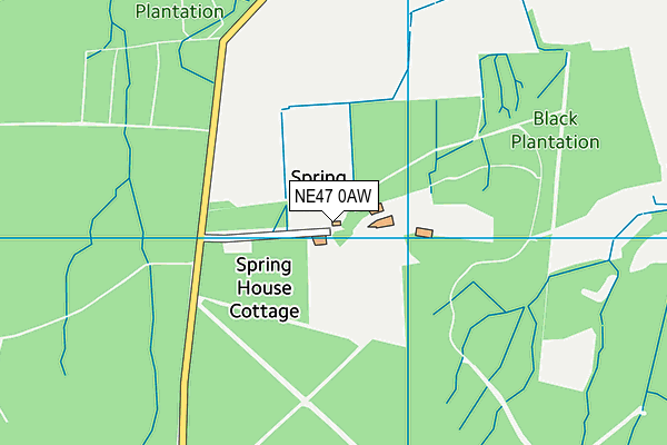 NE47 0AW map - OS VectorMap District (Ordnance Survey) NE47 0AW map - OS VectorMap District (Ordnance Survey)