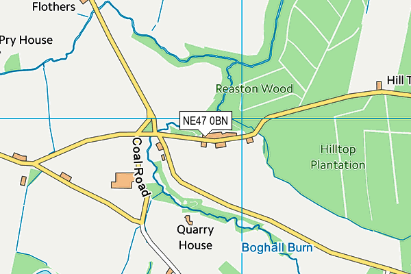 NE47 0BN map - OS VectorMap District (Ordnance Survey) NE47 0BN map - OS VectorMap District (Ordnance Survey)