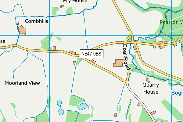 NE47 0BS map - OS VectorMap District (Ordnance Survey) NE47 0BS map - OS VectorMap District (Ordnance Survey)