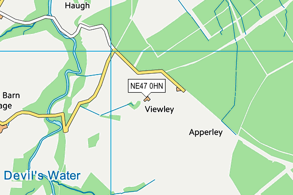 NE47 0HN map - OS VectorMap District (Ordnance Survey) NE47 0HN map - OS VectorMap District (Ordnance Survey)