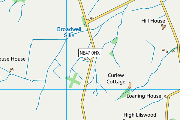 NE47 0HX map - OS VectorMap District (Ordnance Survey) NE47 0HX map - OS VectorMap District (Ordnance Survey)
