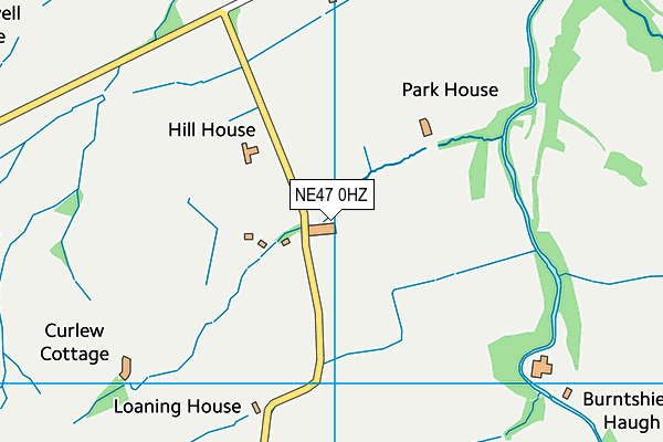 NE47 0HZ map - OS VectorMap District (Ordnance Survey) NE47 0HZ map - OS VectorMap District (Ordnance Survey)