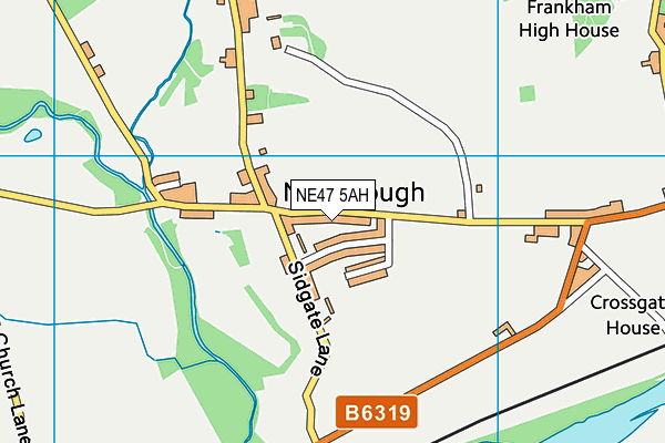 NE47 5AH map - OS VectorMap District (Ordnance Survey) NE47 5AH map - OS VectorMap District (Ordnance Survey)