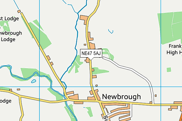 NE47 5AJ map - OS VectorMap District (Ordnance Survey) NE47 5AJ map - OS VectorMap District (Ordnance Survey)