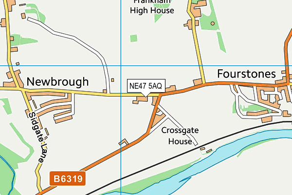 NE47 5AQ map - OS VectorMap District (Ordnance Survey) NE47 5AQ map - OS VectorMap District (Ordnance Survey)