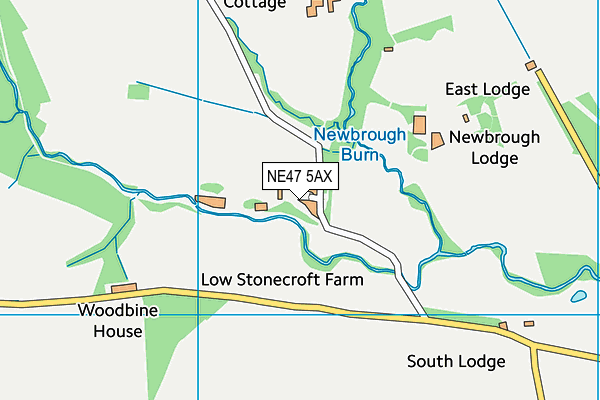 NE47 5AX map - OS VectorMap District (Ordnance Survey) NE47 5AX map - OS VectorMap District (Ordnance Survey)