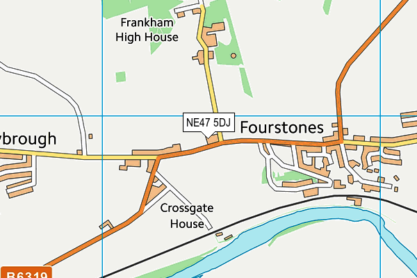 NE47 5DJ map - OS VectorMap District (Ordnance Survey) NE47 5DJ map - OS VectorMap District (Ordnance Survey)
