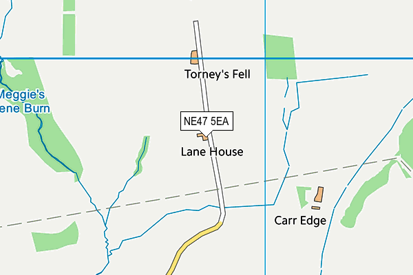 NE47 5EA map - OS VectorMap District (Ordnance Survey) NE47 5EA map - OS VectorMap District (Ordnance Survey)