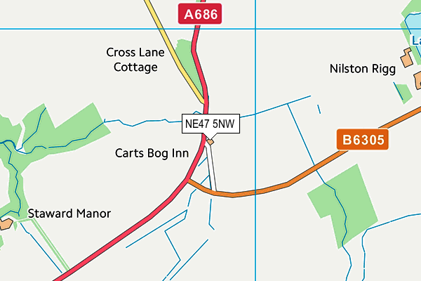 NE47 5NW map - OS VectorMap District (Ordnance Survey) NE47 5NW map - OS VectorMap District (Ordnance Survey)