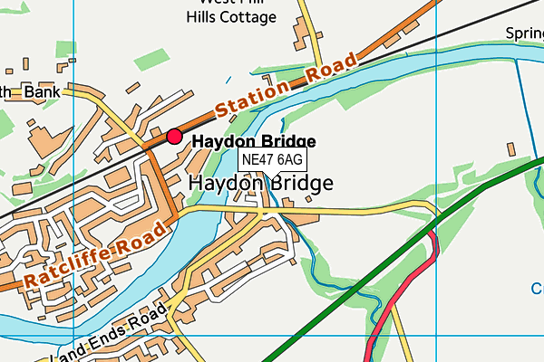 NE47 6AG map - OS VectorMap District (Ordnance Survey) NE47 6AG map - OS VectorMap District (Ordnance Survey)