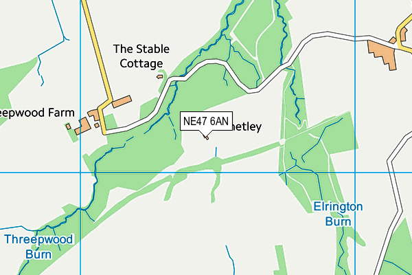 NE47 6AN map - OS VectorMap District (Ordnance Survey) NE47 6AN map - OS VectorMap District (Ordnance Survey)