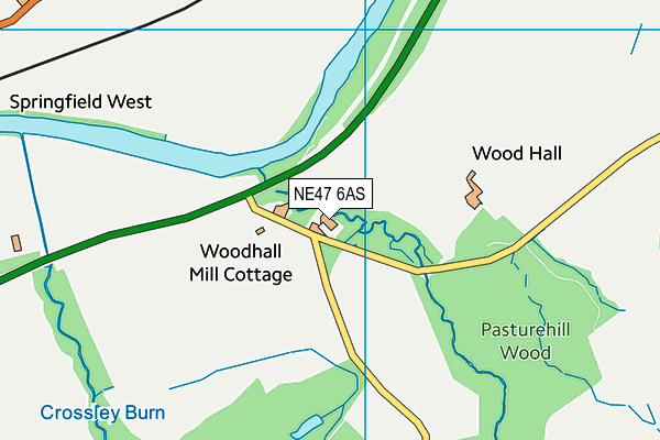 NE47 6AS map - OS VectorMap District (Ordnance Survey) NE47 6AS map - OS VectorMap District (Ordnance Survey)