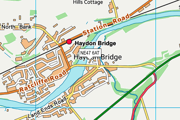 NE47 6AT map - OS VectorMap District (Ordnance Survey) NE47 6AT map - OS VectorMap District (Ordnance Survey)