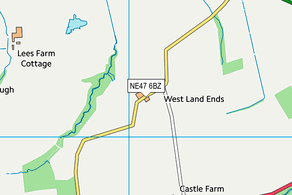 NE47 6BZ map - OS VectorMap District (Ordnance Survey) NE47 6BZ map - OS VectorMap District (Ordnance Survey)