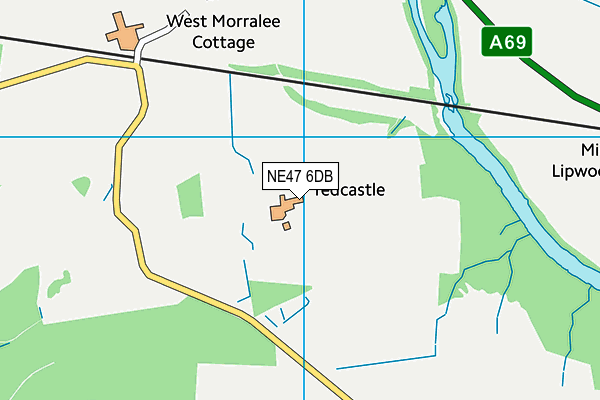 NE47 6DB map - OS VectorMap District (Ordnance Survey)