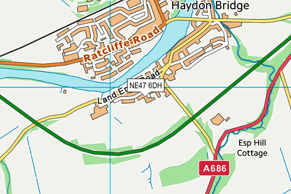 NE47 6DH map - OS VectorMap District (Ordnance Survey) NE47 6DH map - OS VectorMap District (Ordnance Survey)