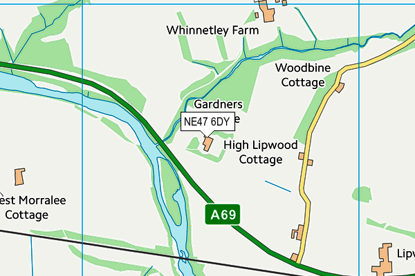 NE47 6DY map - OS VectorMap District (Ordnance Survey) NE47 6DY map - OS VectorMap District (Ordnance Survey)