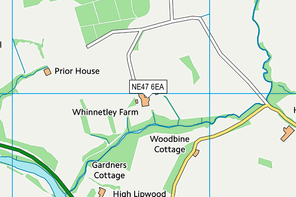 NE47 6EA map - OS VectorMap District (Ordnance Survey) NE47 6EA map - OS VectorMap District (Ordnance Survey)