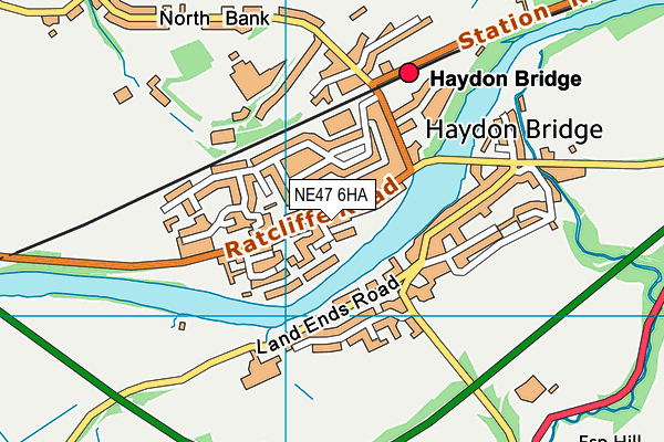 NE47 6HA map - OS VectorMap District (Ordnance Survey) NE47 6HA map - OS VectorMap District (Ordnance Survey)
