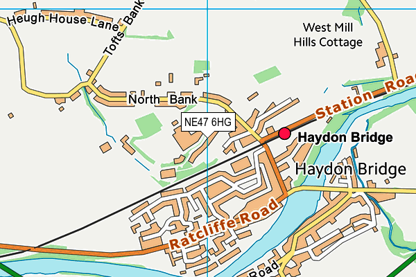 NE47 6HG map - OS VectorMap District (Ordnance Survey) NE47 6HG map - OS VectorMap District (Ordnance Survey)