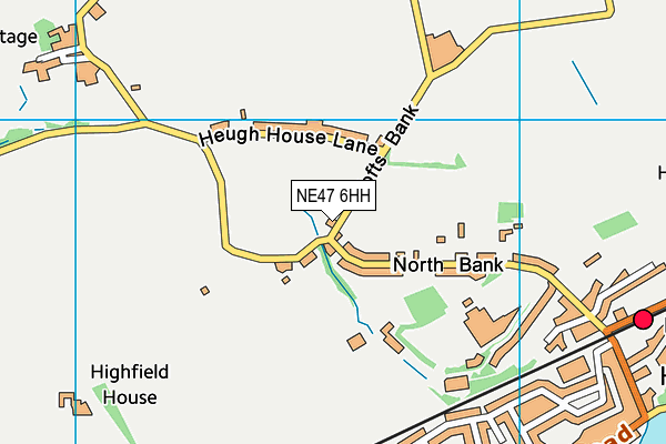NE47 6HH map - OS VectorMap District (Ordnance Survey) NE47 6HH map - OS VectorMap District (Ordnance Survey)