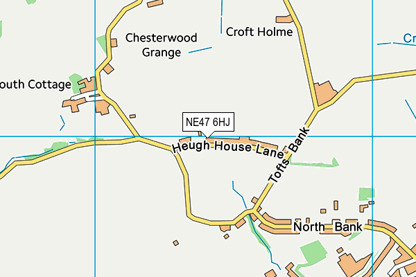 NE47 6HJ map - OS VectorMap District (Ordnance Survey) NE47 6HJ map - OS VectorMap District (Ordnance Survey)