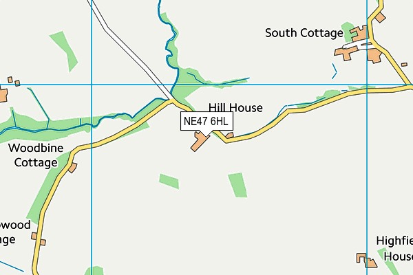 NE47 6HL map - OS VectorMap District (Ordnance Survey) NE47 6HL map - OS VectorMap District (Ordnance Survey)