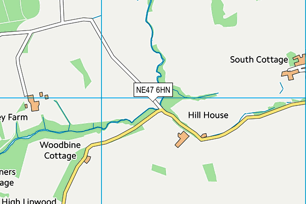 NE47 6HN map - OS VectorMap District (Ordnance Survey) NE47 6HN map - OS VectorMap District (Ordnance Survey)